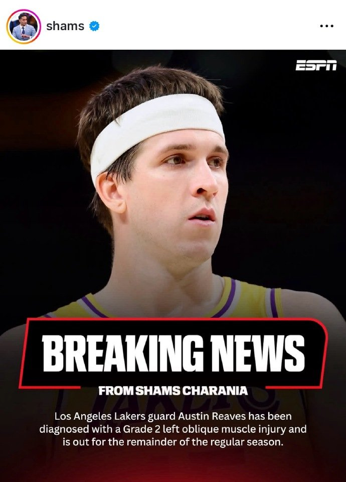 湖人双线溃败：43分惨败雷霆+核心折损冲击季后